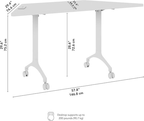 Bush Business Furniture 60-inch Trapezoid Modular Office Conference Table, Synergy Collection, Platinum Gray in Saudi Arabia