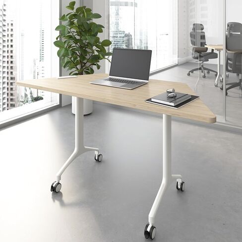 Bush Business Furniture 60-inch Trapezoid Modular Office Conference Table, Synergy Collection, Platinum Gray in Saudi Arabia