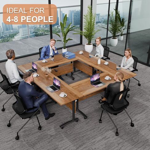 4 Pack Conference Table,Foldable Conference Table with Silent Wheels Meeting Table Classroom Tables Office Mobile Conference Room Table for 24-28 Person Long Business Tables (1619H, 47.2IN) in Saudi Arabia