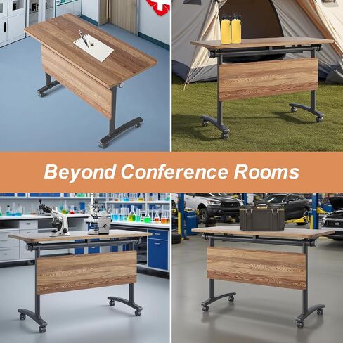4 Pack Conference Table,Foldable Conference Table with Silent Wheels Meeting Table Classroom Tables Office Mobile Conference Room Table for 24-28 Person Long Business Tables (1619H, 47.2IN) in Saudi Arabia