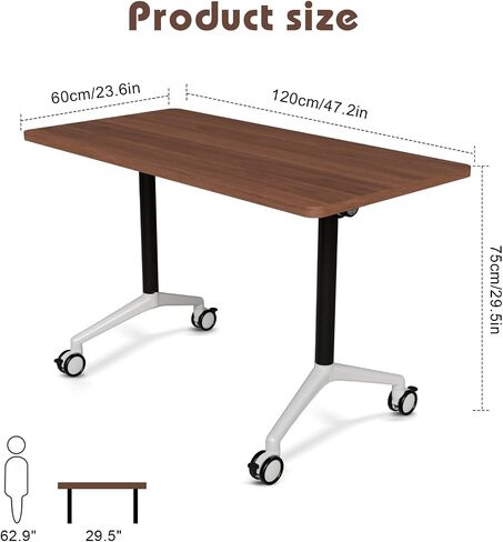 Conference Room Table with Flip-Top Design for Dynamic Meetings, Business Table Computer Desk with Heavy-Duty Frame,Foldable Seminar Meeting Tables for Home Office (6, A, 70.8IN) in Saudi Arabia