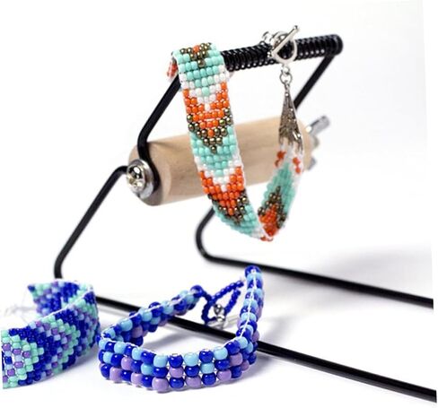Lurrose Metal Beading Loom Set for DIY Jewelry Making Easy Bracelet Weaving Tool Adjustable Frame Suitable for Ages and Crafting Projects in Saudi Arabia