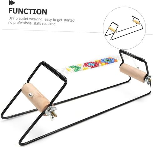 Lurrose Metal Beading Loom Set for DIY Jewelry Making Easy Bracelet Weaving Tool Adjustable Frame Suitable for Ages and Crafting Projects in Saudi Arabia