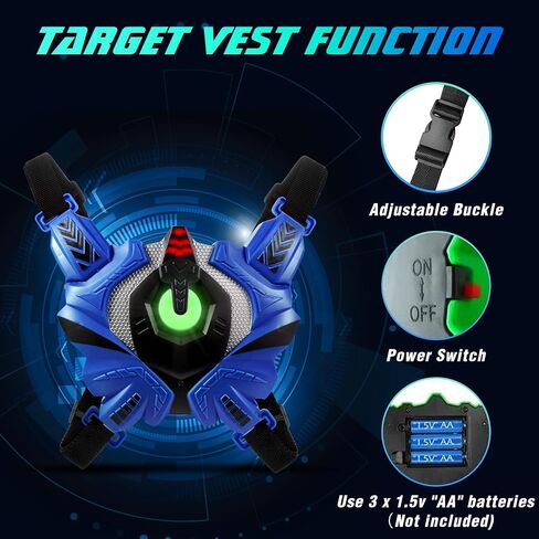 Laser Tag: Laser Tag Guns Set of 4 with Vests, Infrared Lazer Tag Game, Laser Tag Set 4 Player for Kids Adults, Toys for Kids Ages 6 7 8 9 10 11 12+ Year Old Boy Christmas Birthday Gift in Saudi Arabia
