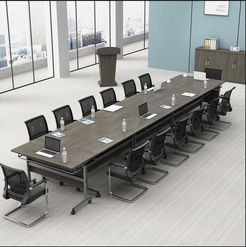 4 Pack Conference Table,Foldable Conference Table with Silent Wheels Meeting Table Classroom Tables Office Mobile Conference Room Table for 24-28 Person Long Business Tables (1619H, 47.2IN) in Saudi Arabia