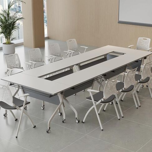 4 عبوات من طاولات المؤتمرات، طاولة اجتماعات قابلة للطي مع عجلات صامتة، طاولات اجتماعات للفصول الدراسية، طاولة مكتب متنقلة لغرفة الاجتماعات تتسع لـ 24-28 شخصًا، طاولات عمل طويلة (1619H، 47.2بوصة) in Kuwait