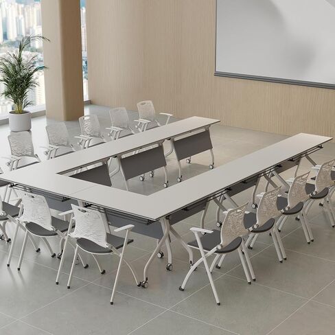 4 عبوات من طاولات المؤتمرات، طاولة اجتماعات قابلة للطي مع عجلات صامتة، طاولات اجتماعات للفصول الدراسية، طاولة مكتب متنقلة لغرفة الاجتماعات تتسع لـ 24-28 شخصًا، طاولات عمل طويلة (1619H، 47.2بوصة) in Kuwait