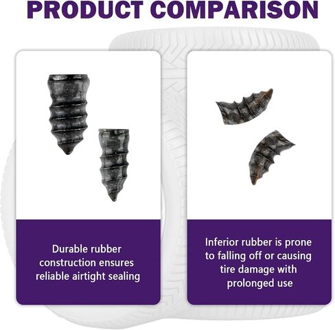 Screw in Tire Plugs, 70 Pcs Tire Repair Screws, Tire Repair Rubber Nail Kit (70PCS) in Saudi Arabia