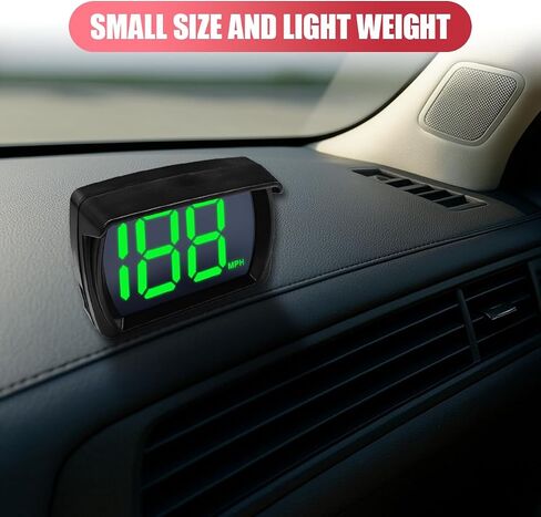 عداد السرعة الرقمي HUD GPS للسيارة، شاشة عرض كبيرة بخط LED MPH للسيارة مع توصيل وتشغيل كابل USB، عداد سرعة السيارة العالمي لعربة الجولف والشاحنات وسيارات الدفع الرباعي والدراجات النارية (MP/H) in Kuwait