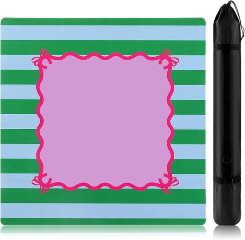 Dunzy 33'' x 33'' Mahjong Mat with Carrying Bag Non Slip Noise Reduction Gaming Mat Rubber Mahjong Table Cover Accessories Gifts for Poker Board Games Dominoes(Rose Red) in Saudi Arabia