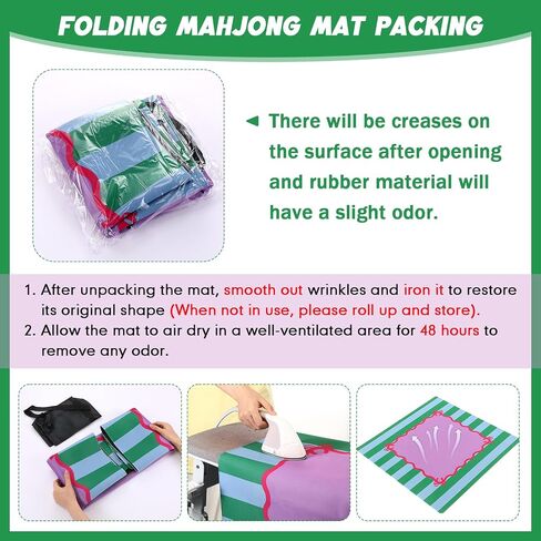 Dunzy 33'' x 33'' Mahjong Mat with Carrying Bag Non Slip Noise Reduction Gaming Mat Rubber Mahjong Table Cover Accessories Gifts for Poker Board Games Dominoes(Rose Red) in Saudi Arabia