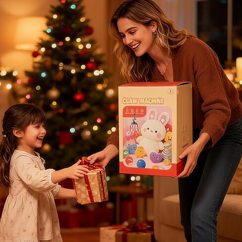 آلة مخلب للأطفال، آلة بيع أرنب صغيرة مع صوت، لعبة توزيع جوائز الحلوى مع ألعاب قطيفة صغيرة وكرات لعبة أركيد إلكترونية للفتيات والأولاد من عمر 3 إلى 8 سنوات، عيد ميلاد in Kuwait