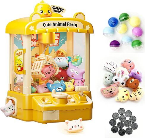 آلة مخلب للأطفال، آلة بيع أرنب صغيرة مع صوت، لعبة توزيع جوائز الحلوى مع ألعاب قطيفة صغيرة وكرات لعبة أركيد إلكترونية للفتيات والأولاد من عمر 3 إلى 8 سنوات، عيد ميلاد in Kuwait