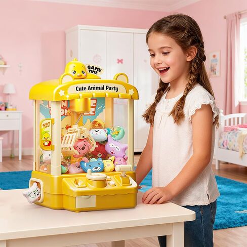 آلة مخلب للأطفال، آلة بيع أرنب صغيرة مع صوت، لعبة توزيع جوائز الحلوى مع ألعاب قطيفة صغيرة وكرات لعبة أركيد إلكترونية للفتيات والأولاد من عمر 3 إلى 8 سنوات، عيد ميلاد in Kuwait