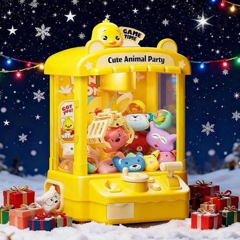 آلة مخلب للأطفال، آلة بيع أرنب صغيرة مع صوت، لعبة توزيع جوائز الحلوى مع ألعاب قطيفة صغيرة وكرات لعبة أركيد إلكترونية للفتيات والأولاد من عمر 3 إلى 8 سنوات، عيد ميلاد in Kuwait