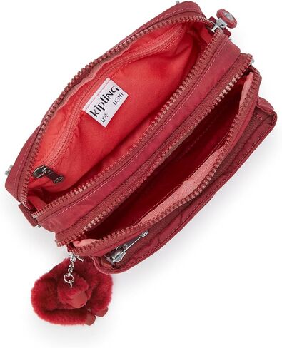 Kipling Women’s Abanu Crossbody Bag, Lightweight, Adjustable Nylon Waist Pack with Multi-Compartment Zip Pockets, Tender Rose in Kuwait
