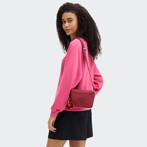 Kipling Women’s Abanu Crossbody Bag, Lightweight, Adjustable Nylon Waist Pack with Multi-Compartment Zip Pockets, Tender Rose in Kuwait