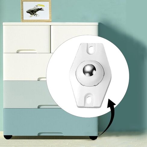 12 Pcs Caster Wheels Appliance Rollers 360° Swivel Universal Wheel for Trash Can,Storage Box,Small Furniture(White) in Saudi Arabia