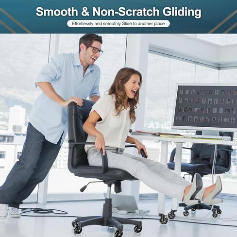 Office Chair Caster Replacement, 3 Inch Computer Desk Caster Wheels Smooth & Safe Rolling (1 PCS) in Saudi Arabia