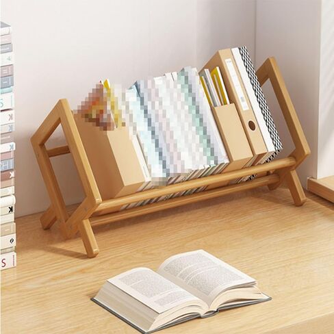Slanted Book Rack - Space-Saving Freestanding Book Organizer for Novels, Magazines, Textbooks | Modern Storage Shelf for Home Office, Living Room, Bedroom (White 33cm) in Saudi Arabia