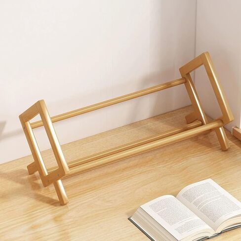 Slanted Book Rack - Space-Saving Freestanding Book Organizer for Novels, Magazines, Textbooks | Modern Storage Shelf for Home Office, Living Room, Bedroom (White 33cm) in Saudi Arabia