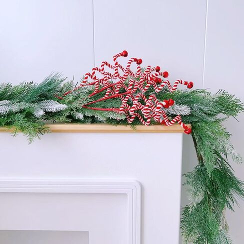 Egolot Christmas Red White Velvet Picks for Wreath in Saudi Arabia