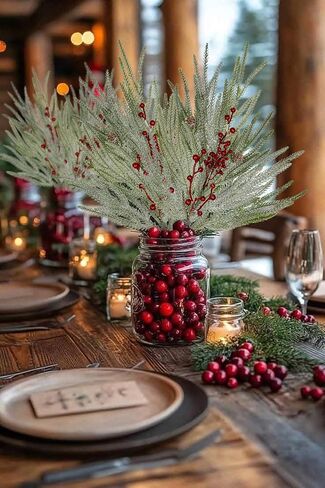 Artificial Christmas Norfolk Pine Branches - 3 Pcs 27.5" Real Touch Faux Greenery Stems with Red Berry Pine Cones Picks for Vases Xmas Tree DIY Craft Wreaths Garland Holiday Outdoor Indoor Decor in Saudi Arabia