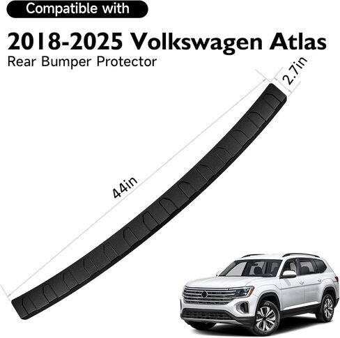 واقي المصد الخلفي لسيارة VW Atlas 2018-2024 2025 2026، واقيات الصدمات الخلفية من مادة ABS لملحقات Volkswagen Atlas (ليس لنماذج Atlas Cross الرياضية) in Kuwait