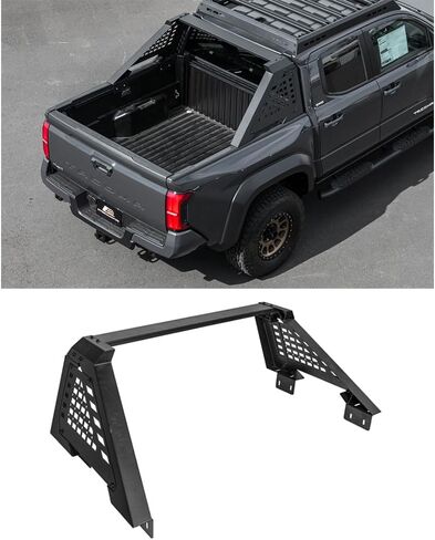 Replacement for 2024-Present Toyota Tacoma All Models | JDM Factory Style Carbon Steel - Black Powder Coated Rear Trunk Bed Sport Roll Bar RBAR-1210-STEEL in Saudi Arabia