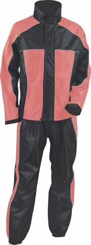 NexGen Ladies Motorcycle Riding Nylon Rain Suit Gear Pink/Black Waterproof Lightweight in Saudi Arabia