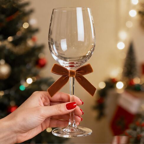 Christmas Ribbon for Gift Wrapping - 4 Colors Velvet Ribbon Set (Red, Green, White, and Khaki) 3/8" * 10 Yards Each - Vintage Christmas Ornaments Decor Bows Making - Christmas Tree Ribbon in Kuwait