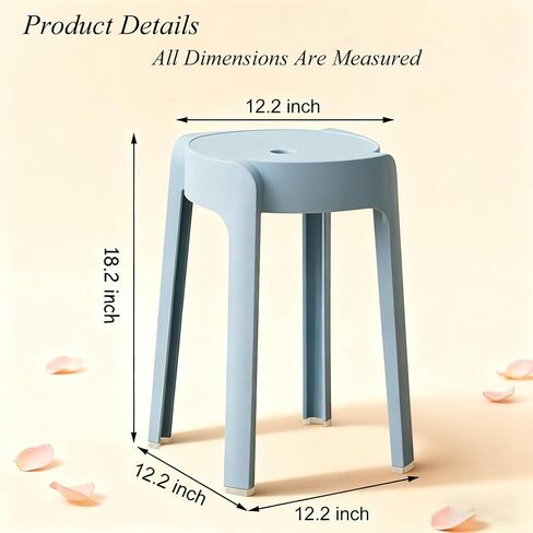 Classroom Stools for Students,Stackable Stools,Nesting Stool,Stackable Chairs,Plastic Stool,Plastic Chair,School Chair,for Home School Office,Home Party (4 Piece, 12.2inch) in Saudi Arabia