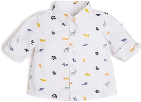 GUESS Boys' Long Sleeve Poplin Collared Shirt in Saudi Arabia