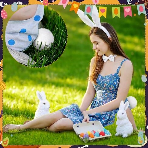 WILLBOND 27 Pieces Dalmatian Costume Set Dog Ear Headband Elastic Bowtie Tail for Halloween Cosplay Costume Party Decoration in Saudi Arabia