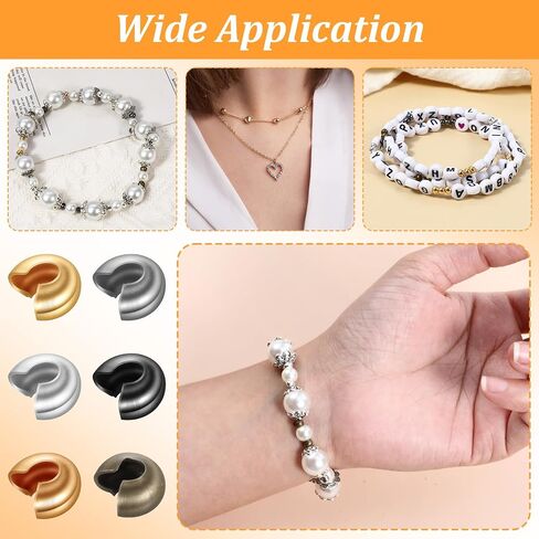 LXUEJIE 600 Pcs Crimp Bead Covers, Crimp Beads for Jewelry Making, 4mm Multi-Color Alloy Crimps Bead Knot Covers Half Round Open Crimps Beads for Bracelet Jewelry Making Craft DIY in Saudi Arabia