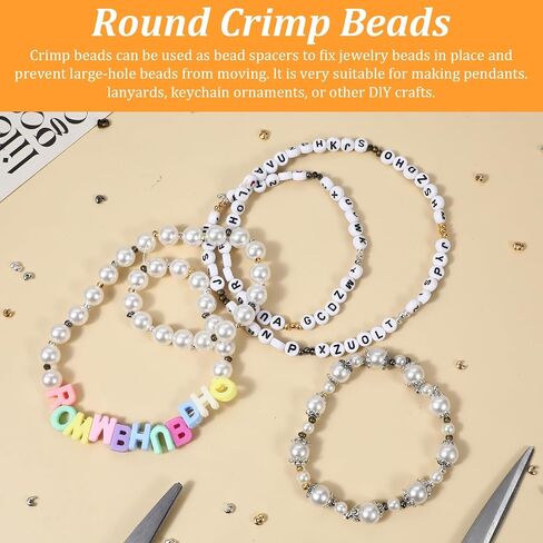 LXUEJIE 600 Pcs Crimp Bead Covers, Crimp Beads for Jewelry Making, 4mm Multi-Color Alloy Crimps Bead Knot Covers Half Round Open Crimps Beads for Bracelet Jewelry Making Craft DIY in Saudi Arabia