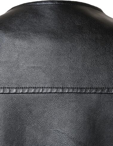 FANARCHER Men's Motorcycle Faux Leather Vest with Zipper Pockets V-Neck PU Riding Club Jackets in Saudi Arabia