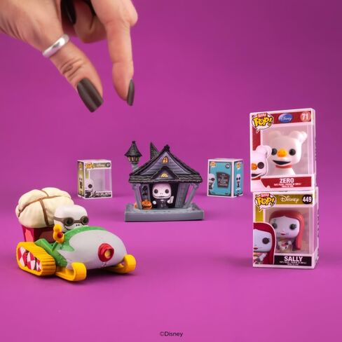 Funko Pop! Starter Set: The Nightmare Before Christmas Bitty Bundle Pack - 6 Pack - Zero, Sally, Jack Skellington, Bitty Ride Snowmobile, and Bitty Town Jack's House - Gift Idea - Disney Fans in Saudi Arabia