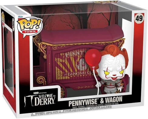 فانكو بوب! المدينة: مرحبًا بكم في ديري - Pennywise & Wagon - IT - شخصية فينيل قابلة للتجميع - فكرة هدية - بضائع رسمية - ألعاب للأطفال والكبار - عشاق الرعب - شخصية لهواة الجمع والعرض in Saudi Arabia
