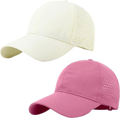 2 Pack Baseball Caps, Breathable & Lightweight Hats for Men Women, Quick Dry Mesh for Sports, Golf, Running in Saudi Arabia