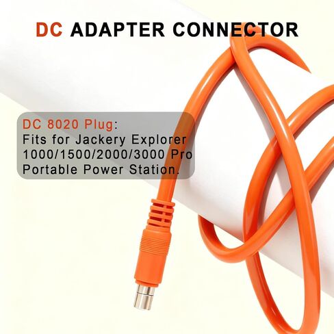 10FT/3M Car Charging Cable for Jackery Explorer 1000 v2/ 1000Pro/ 2000Pro/ 2000Plus/ 3000Pro, 14AWG DC8020 Car Cigarette Lighter Charger Cable DC Power Cord Adapter in Saudi Arabia