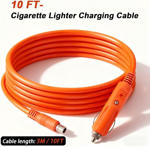 10FT/3M Car Charging Cable for Jackery Explorer 1000 v2/ 1000Pro/ 2000Pro/ 2000Plus/ 3000Pro, 14AWG DC8020 Car Cigarette Lighter Charger Cable DC Power Cord Adapter in Saudi Arabia