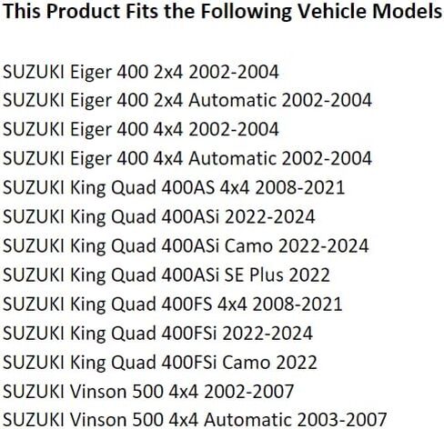 مجموعة محراث الثلج Tusk SubZero، UTV مجهزة بالرافعة، متوافقة مع سوزوكي Eiger/Vinson 500/ King Quad 400 2008-2025 (شفرة 50 بوصة) in Kuwait