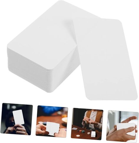 100Pcs Blank Trading Cards for DIY Learning and Games Portable Graffiti Note Cards Blank Poker and Business for Creative Use in Kuwait