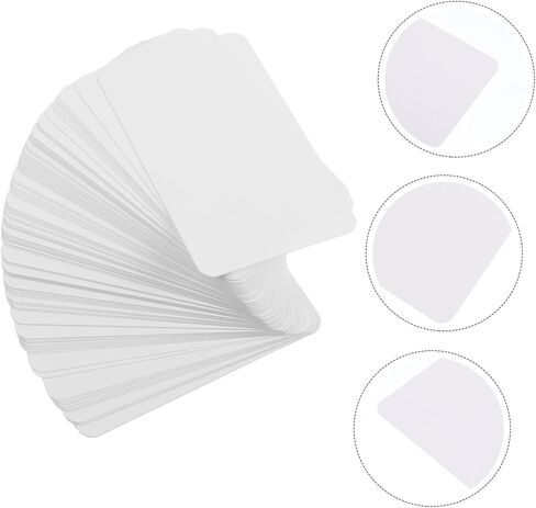100Pcs Blank Trading Cards for DIY Learning and Games Portable Graffiti Note Cards Blank Poker and Business for Creative Use in Kuwait