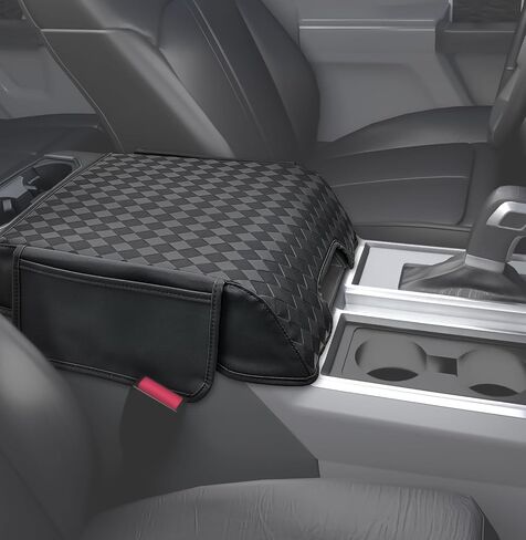 غطاء وحدة التحكم المركزية لـ 2013-2018 Ram 1500 و2013-2024 Dodge Ram 2500/3500/1500 الطراز الكلاسيكي، غطاء مسند ذراع من جلد البولي يوريثان ملحقات غطاء وحدة التحكم الوسطى مع جيوب مخفية، مقعد القفز فقط in Saudi Arabia