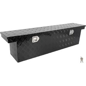 SCITOO 60 Inch Truck Bed Tool Box,Concave shape Black Heavy Duty Tool Box,Waterproof,Key,Two Gas Struts And Two Locks,Toolbox For Truck,Trailer,Pickup,RV,60"X12"X14" in Saudi Arabia