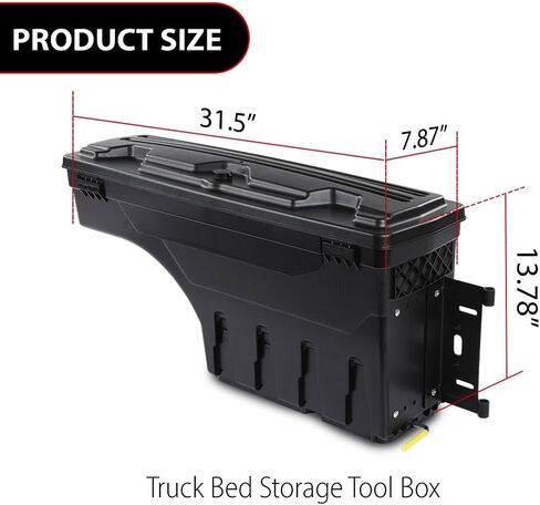 DOTCOM Truck Bed Storage Box Tool Box Compatible With Ford F250 F350 Super Duty 2017 2018 2019 2020 Toolbox Driver Right Passenger Side in Saudi Arabia