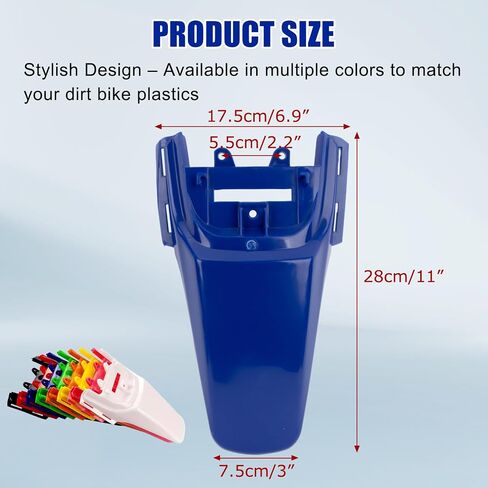 واقي الطين الخلفي للدراجة النارية PSLER - واقي الطين الخلفي، طقم واقي الطين للجسم Crf50 لـ CRF50 XR50 Style 110 125CC Pit PRO Trail Mini Dirt Bikes، أسود in Saudi Arabia