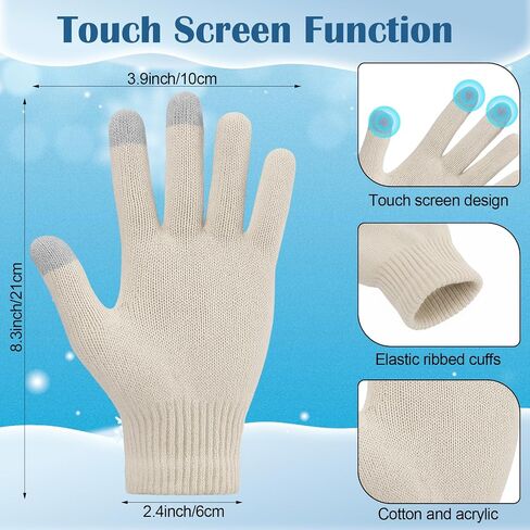 Ramede 120 Pairs Winter Touchscreen Gloves Winter Knit Gloves Bulk Stretchy Warm Gloves for Women Men Unisex Adult, 3 Colors in Saudi Arabia